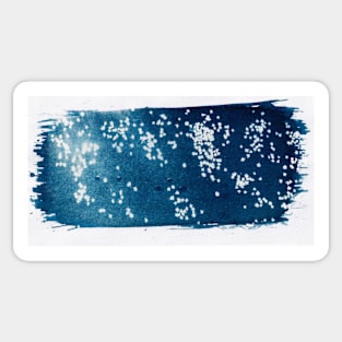 Baculogypsina sand and underwater cyanotype. Sticker